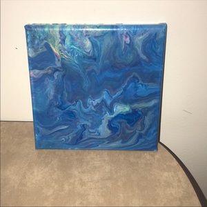 Blue pour painting